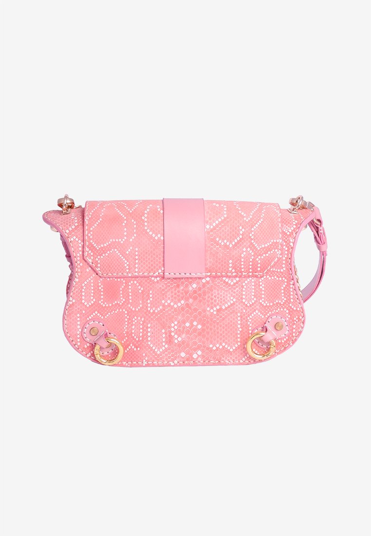 Harlow Bag - 3 Way Bagpack & Crossbody Sling Bag - Matte Pink Snakeskin