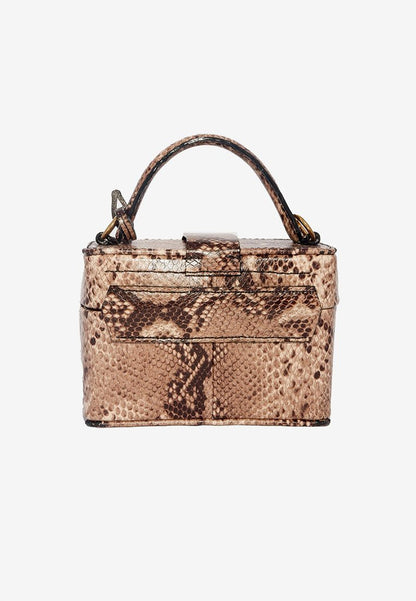 Coco Vanity Bag in Snakeskin with Shoulder Strap