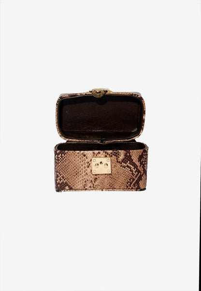 Coco Vanity Bag in Snakeskin with Shoulder Strap