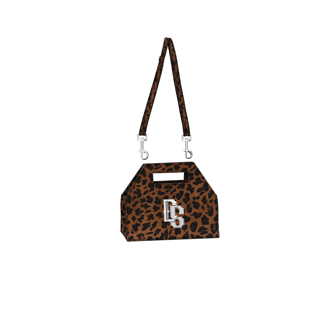 Cake Box Bag in Leopard Print Velour Leather