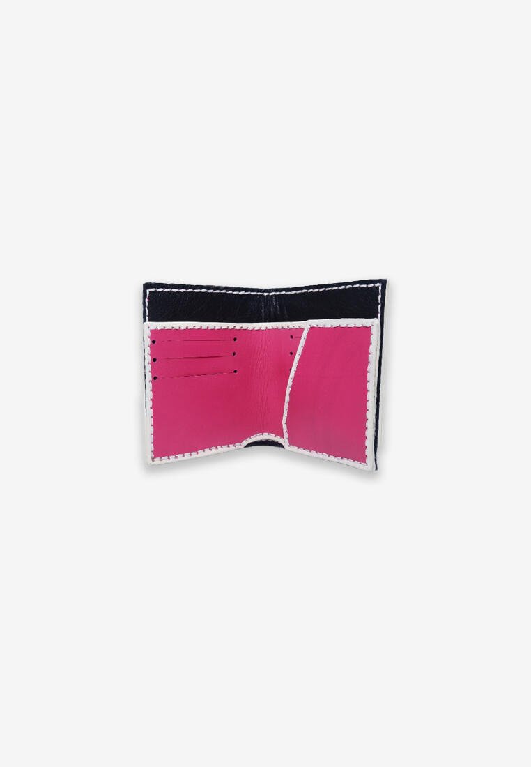 Gold Monogram Short Wallet Pink Leather