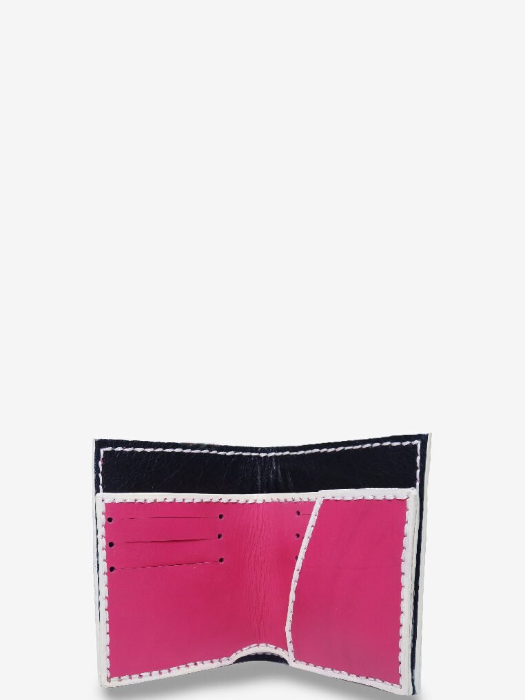 Gold Monogram Short Wallet Pink Leather