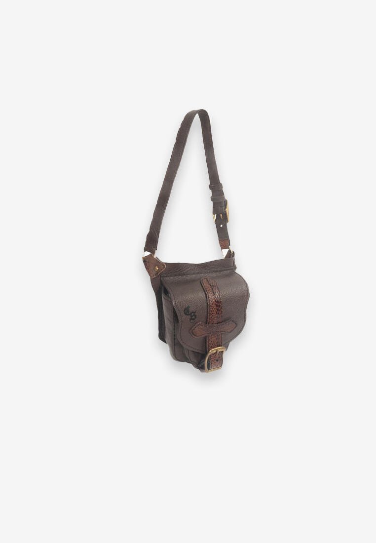 Axel Fanny Pack Brown Red Leather