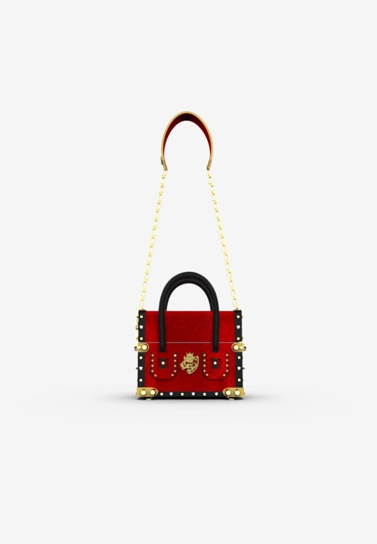 Regal Hearts Bag CSHEON Red Pony hair Leather