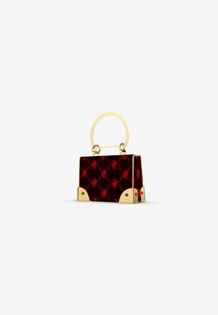 Monogram Canvas Bag Red with Strap