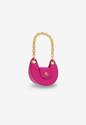 Cresent Bag in Pink With Chain Medium Size